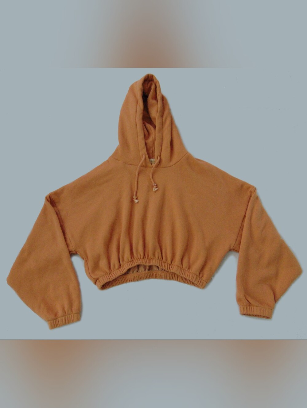 Donni Cropped Hoodie – Size XS – Rust/Orange